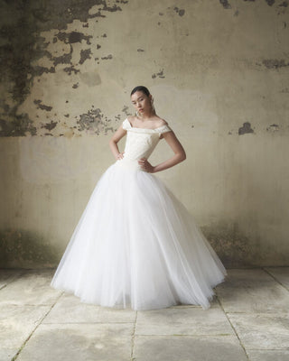 Comet Corset by Vivienne Westwood paired with the Joe Petticoat, emphasizing a timeless silhouette and elegant draping.