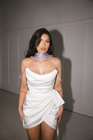Elizabeth silk wrap mini