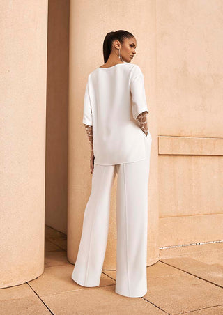 Back view of the Cheyenne Top by Pronovias showing clean seam details.