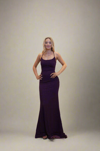 Dallas shimmer stretch gown