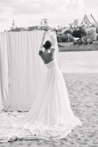 Mia Lavi luxury bridal design blending heritage craftsmanship, signature lace detailing, and modern couture sophistication