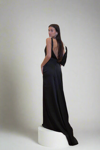 One shoulder low back gown
