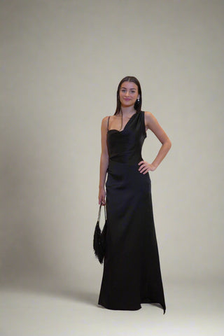 One shoulder low back gown
