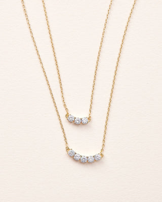 Tinsley Layered CZ Necklace Gold