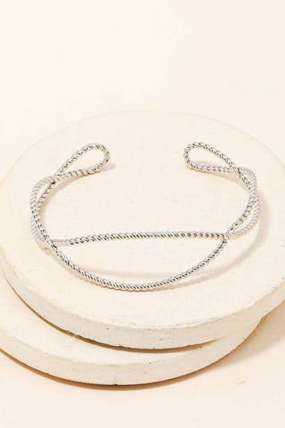 Thin Twist Design Cuff Bracelet
