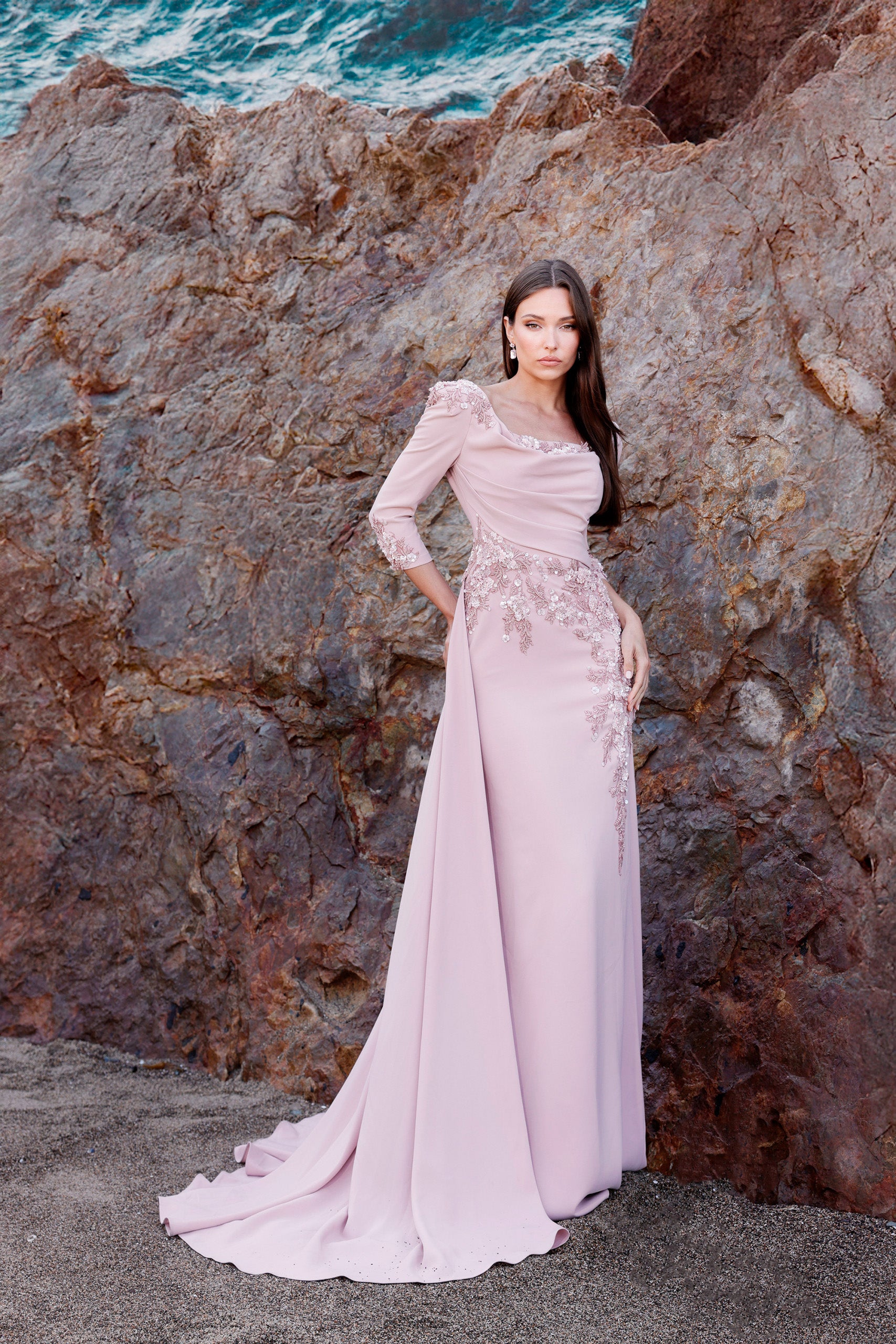 252M5338 A-Line Square Neck Maxi Evening Dress by Terani Couture Nadia's 252M5338 A-Line Square Neck Maxi Evening Dress by Terani Couture Nadia's