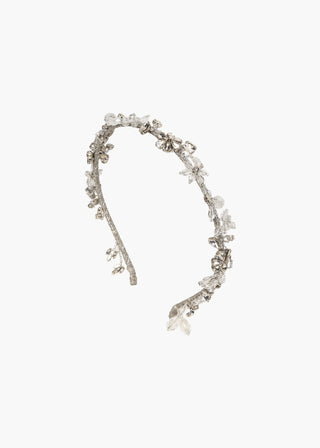 Susan Vine Headband on white background – crystal garland hair accessory with vine-inspired design