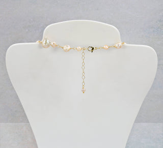 Golden Baroque Pearl Elegance Necklace