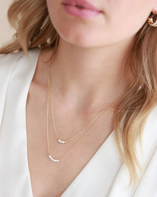 Tinsley Layered CZ Necklace Gold