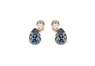 Opal and crystal cluster earrings offering a refined and luminous finishing touch
