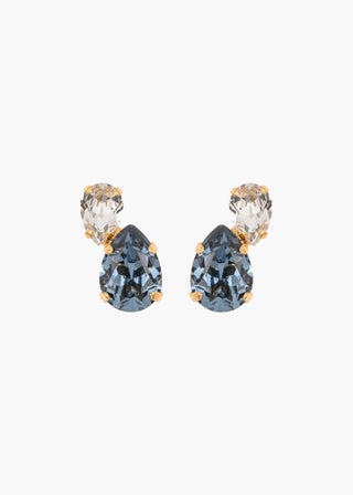 Asymmetrical cluster design with opal and crystal stones for a modern, elegant statement
