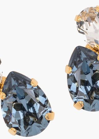 Sculptural cluster earrings with a sophisticated balance of opal and crystal detailing