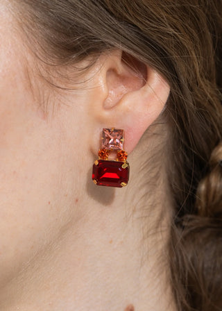 Nanette Earrings - Ruby