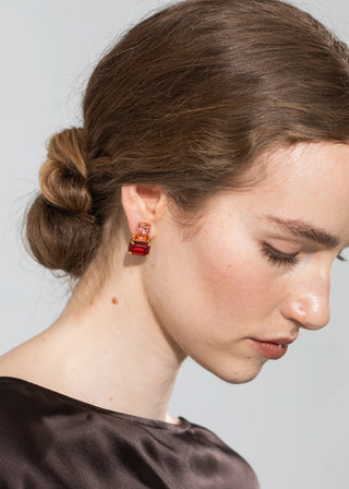 Nanette Earrings - Ruby