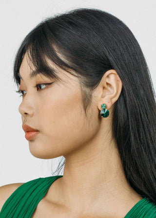 High-end crystal earrings with symmetrical design and handcrafted detailing, ideal for formal accessories