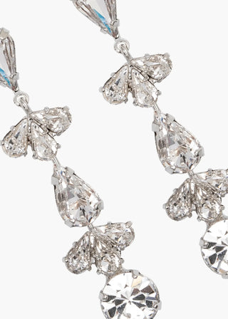 Elegant handcrafted earrings with mixed-cut crystal detailing and delicate post-back closure