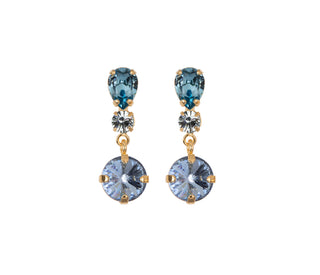 Delicate drop earrings featuring a mix of crystals, exuding effortless elegance with every graceful movement
