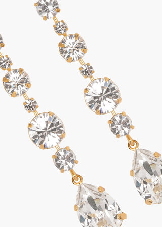 Analia Earrings - crystal-antique-gold