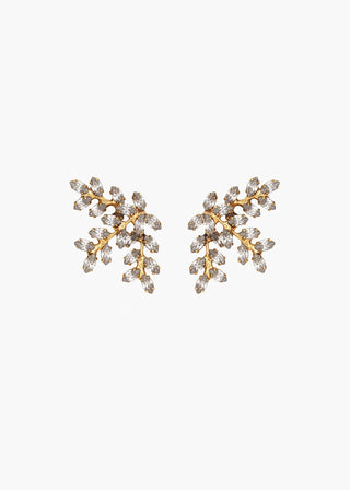 Viniette Earring- crystal-antique-gold