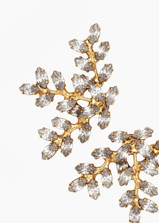 Viniette Earring- crystal-antique-gold