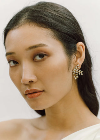 Viniette Earring- crystal-antique-gold