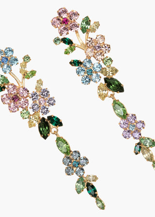 Elegant evening earrings with faceted crystal embellishments and luxury finish