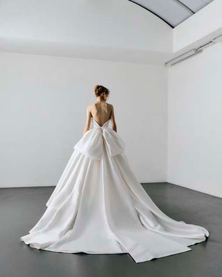 VRM520 - DRAMATIC DRAPED BELL GOWN