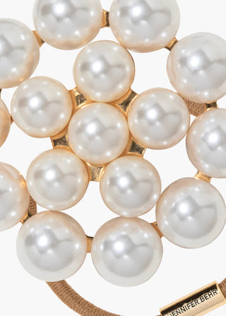 Luxurious ponytail wrap with signature floating pearl silhouette and refined finish, ideal for high-society celebrations