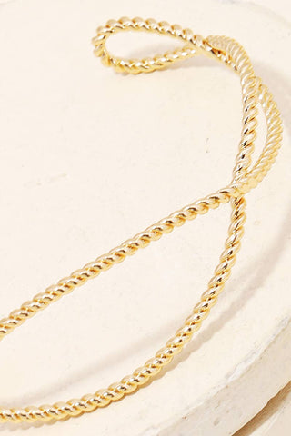 Thin Twist Design Cuff Bracelet