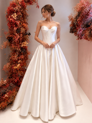 Adele structured corset ball gown