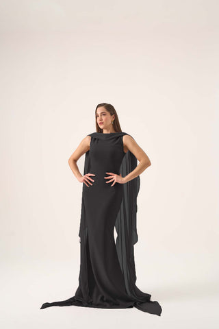 Bria cape gown