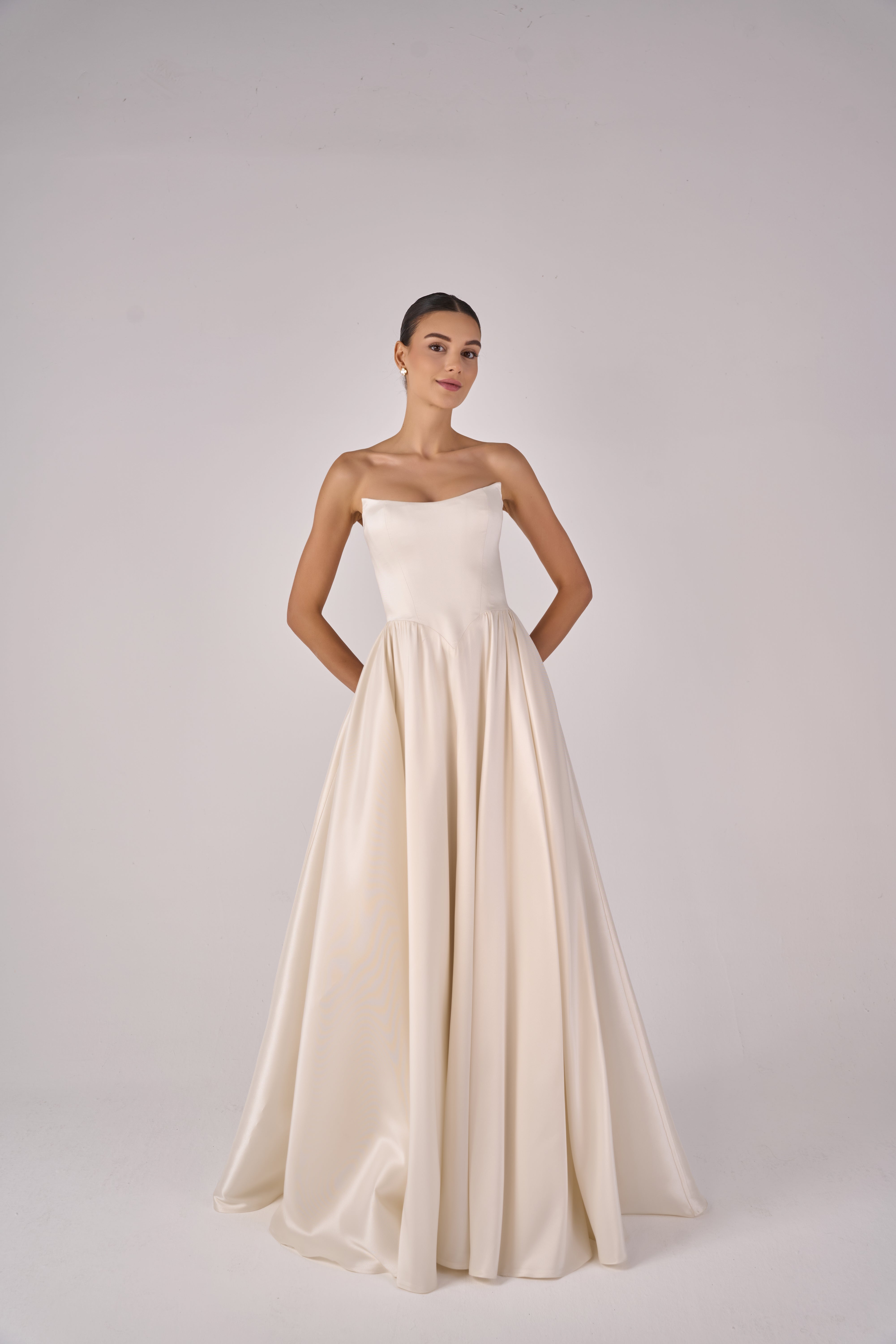 Cressida Satin Wedding Dress Luxury Designer Bridal Gown Seattle Made to Order / Custom color / 10 Cressida Satin Wedding Dress Luxury Designer Bridal Gown Seattle Made to Order / Custom color / 10
