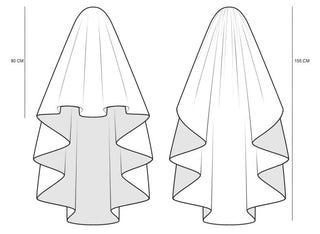 Lace edge veils