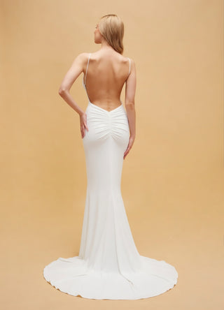 Millie open back mermaid stretch gown