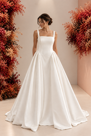 Alessia square wedding gown