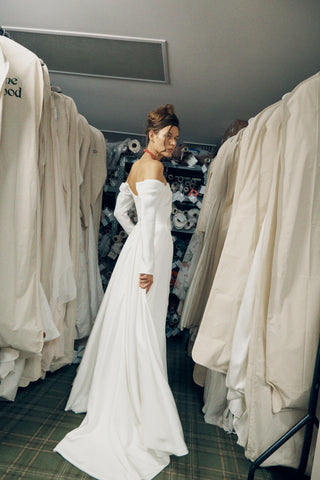 Vivienne Westwood made-to-order silk cady gown emphasizing heritage design, couture-inspired structure, and investment-worthy luxury