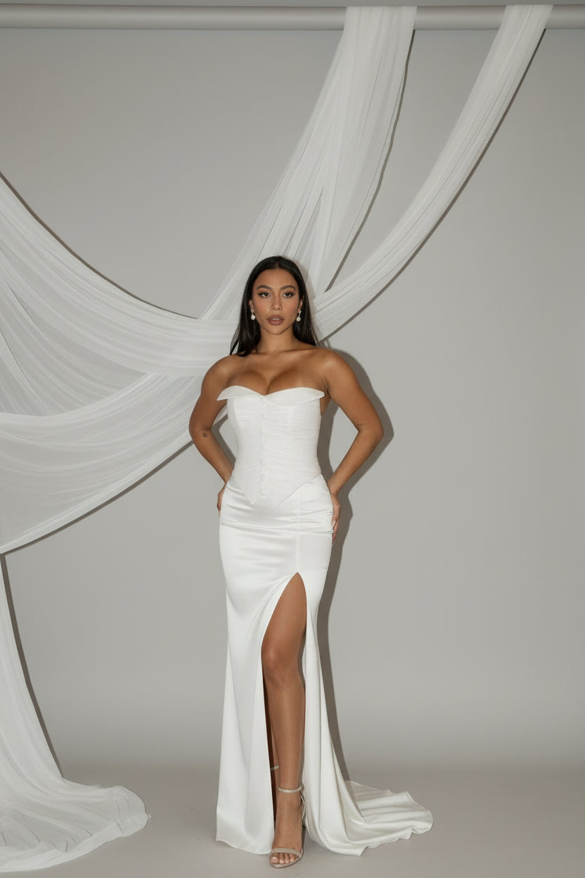 nadia corset dress Erina Corset A-Line Evening Dress