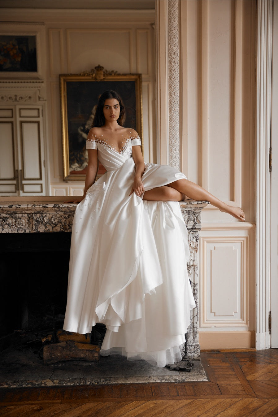 Eugenie by Liz Martinez – Off-the-Shoulder Silk Ballgown with