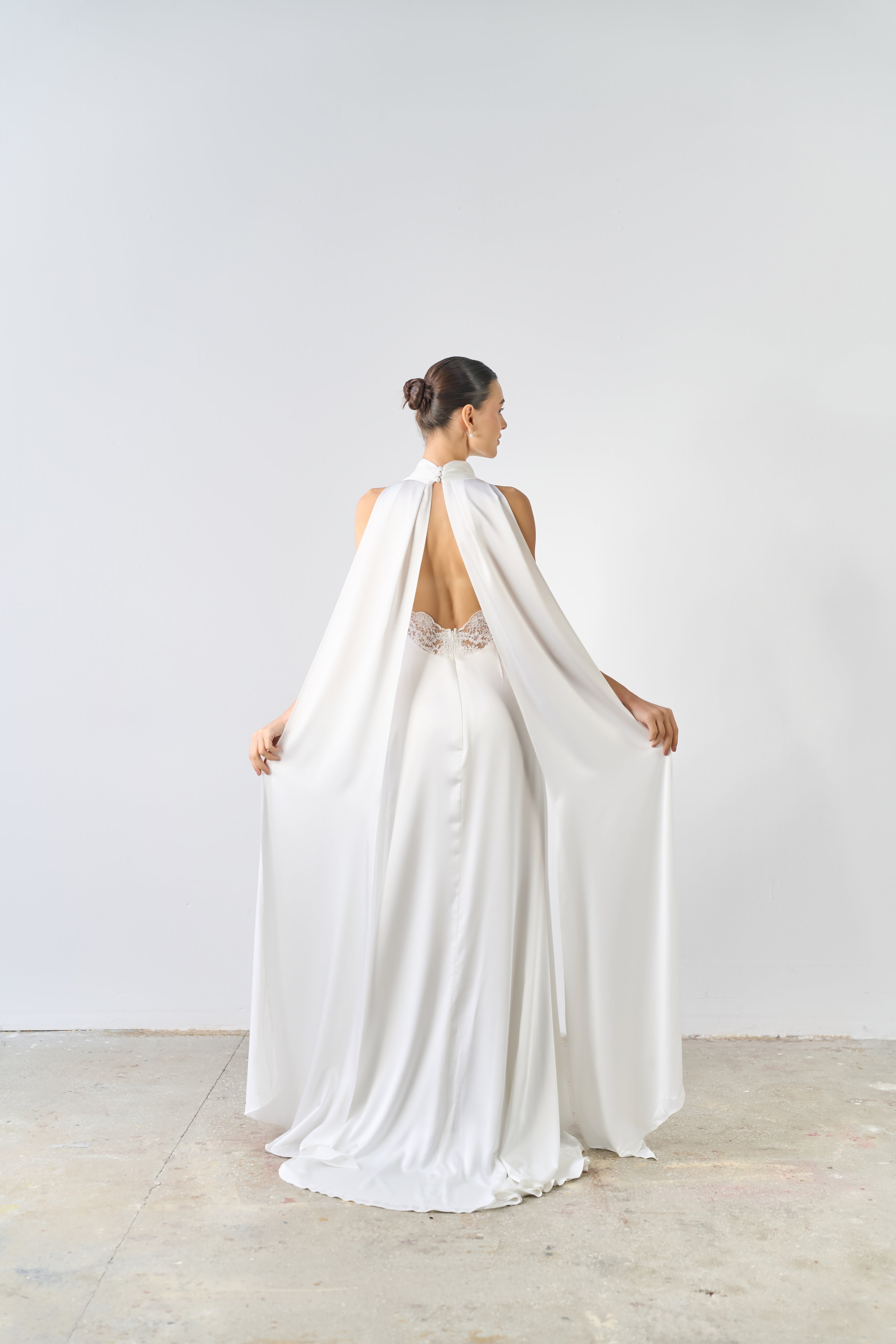 low back wedding dress designers Fitted Silk Wedding Dress Cap Sleeves