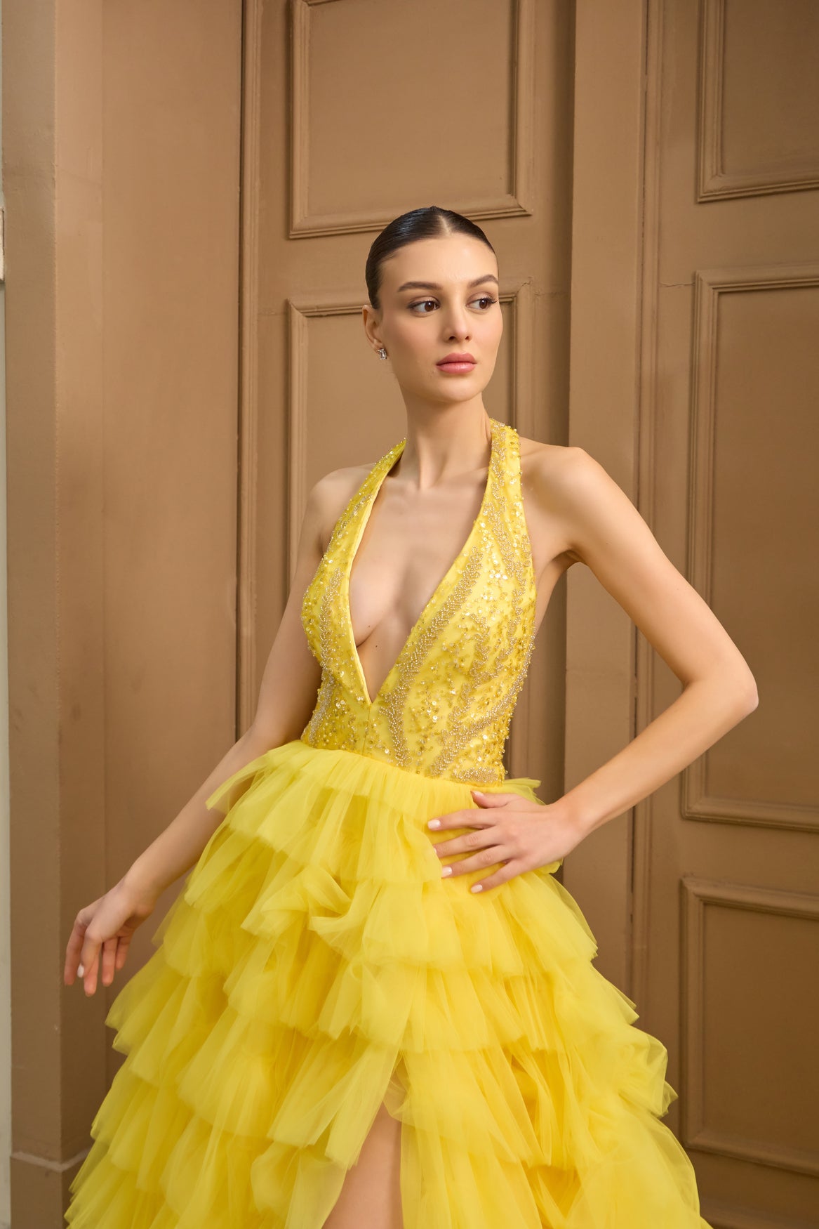 Solaris Ruffled Tulle Ball Gown – Designer Evening Dress Solaris Ruffled Tulle Ball Gown – Designer Evening Dress