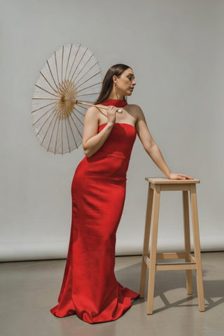 Avery column sleeveless dress