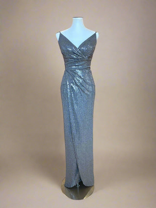 Shanghai gunmetal column gown