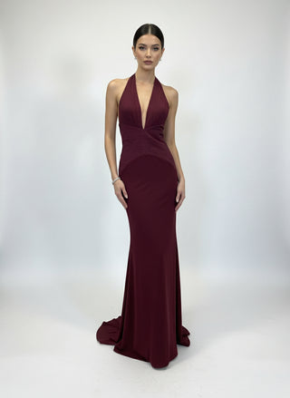 Elera evening with crepe column skirt