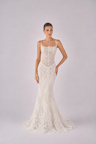 Juliette fit and flare lace gown