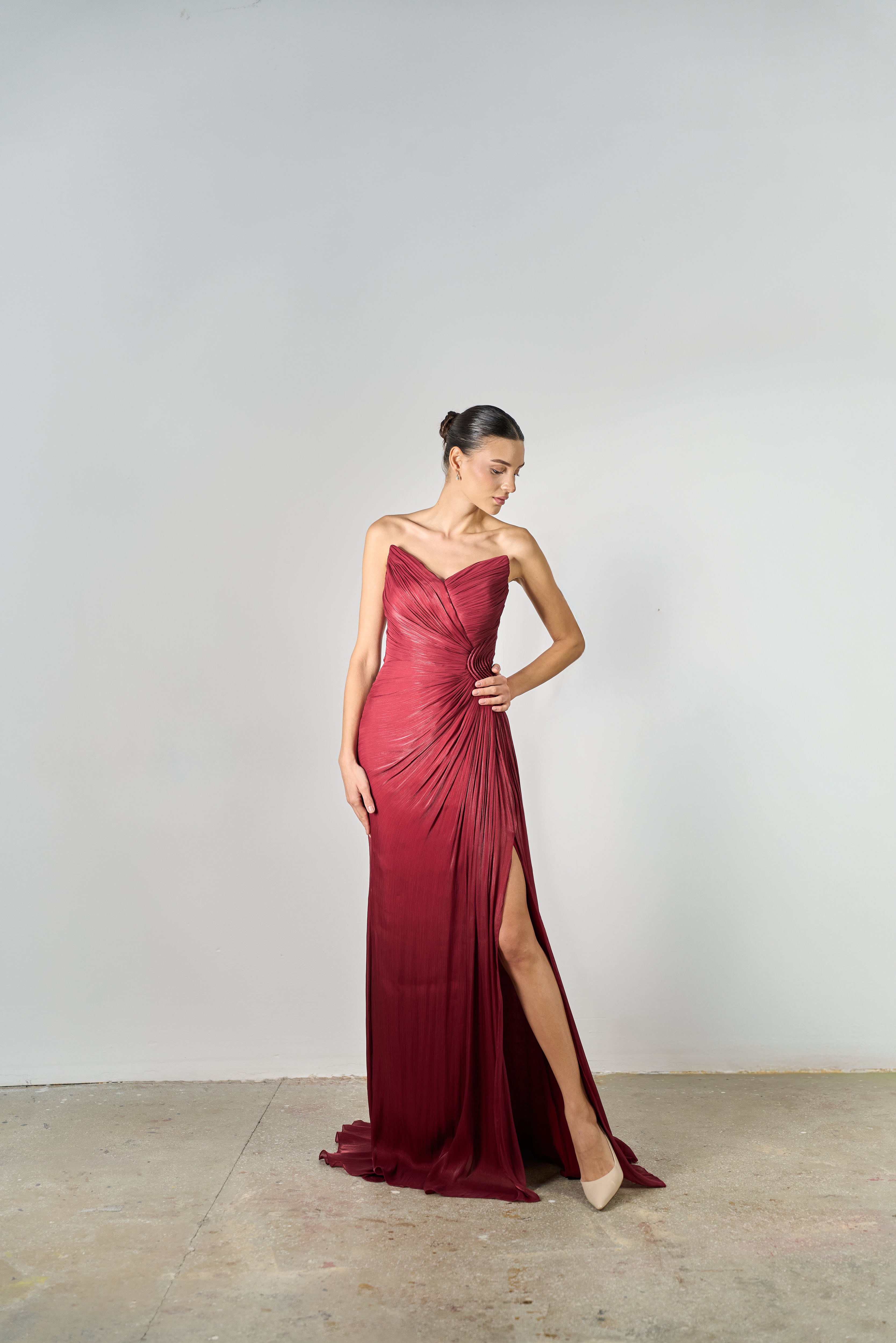 Rue Asymmetric Chiffon Maxi Evening Gown Nadias Designer Dress Ivory / 6 Rue Asymmetric Chiffon Maxi Evening Gown Nadias Designer Dress Ivory / 6