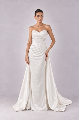 Rosalie side drape gown