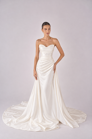 Rosalie side drape gown