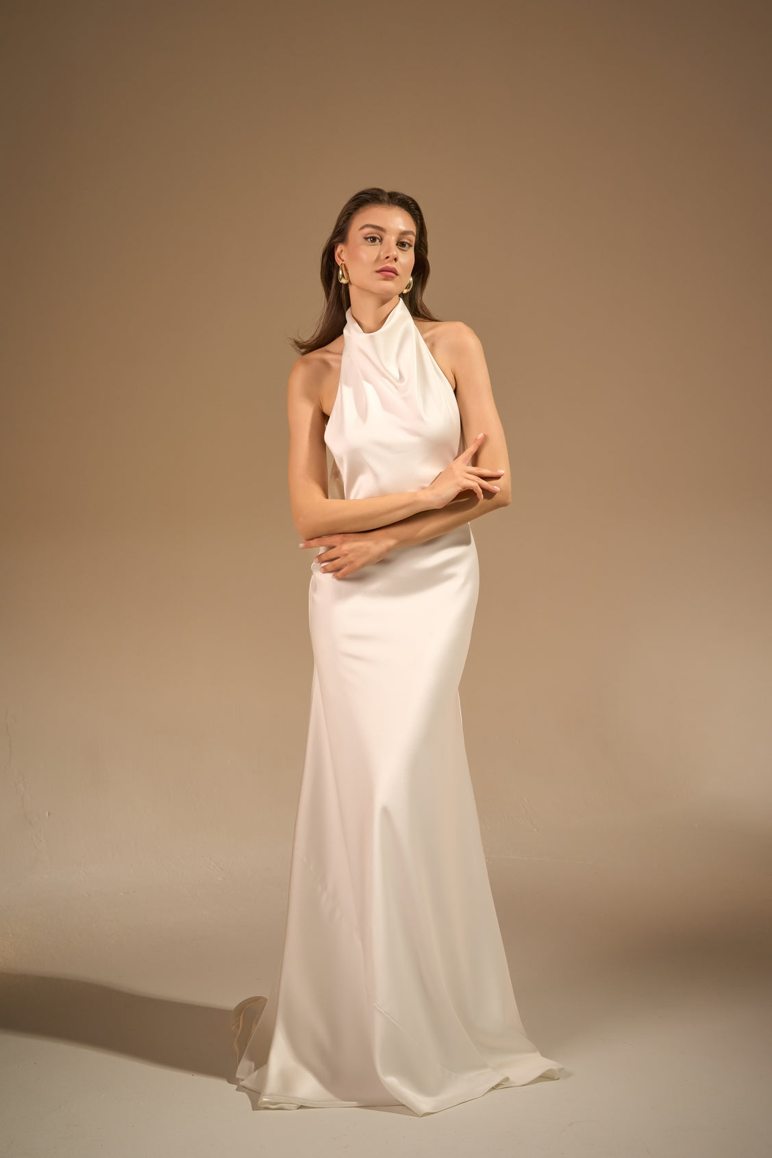 satin low back wedding dress Muse Slinky Low Back Bridal Gown by Nadia's
