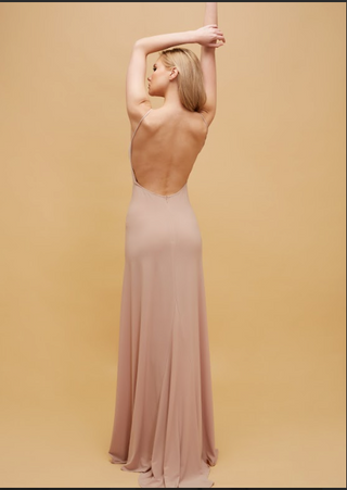 Fafi double slit open back gown