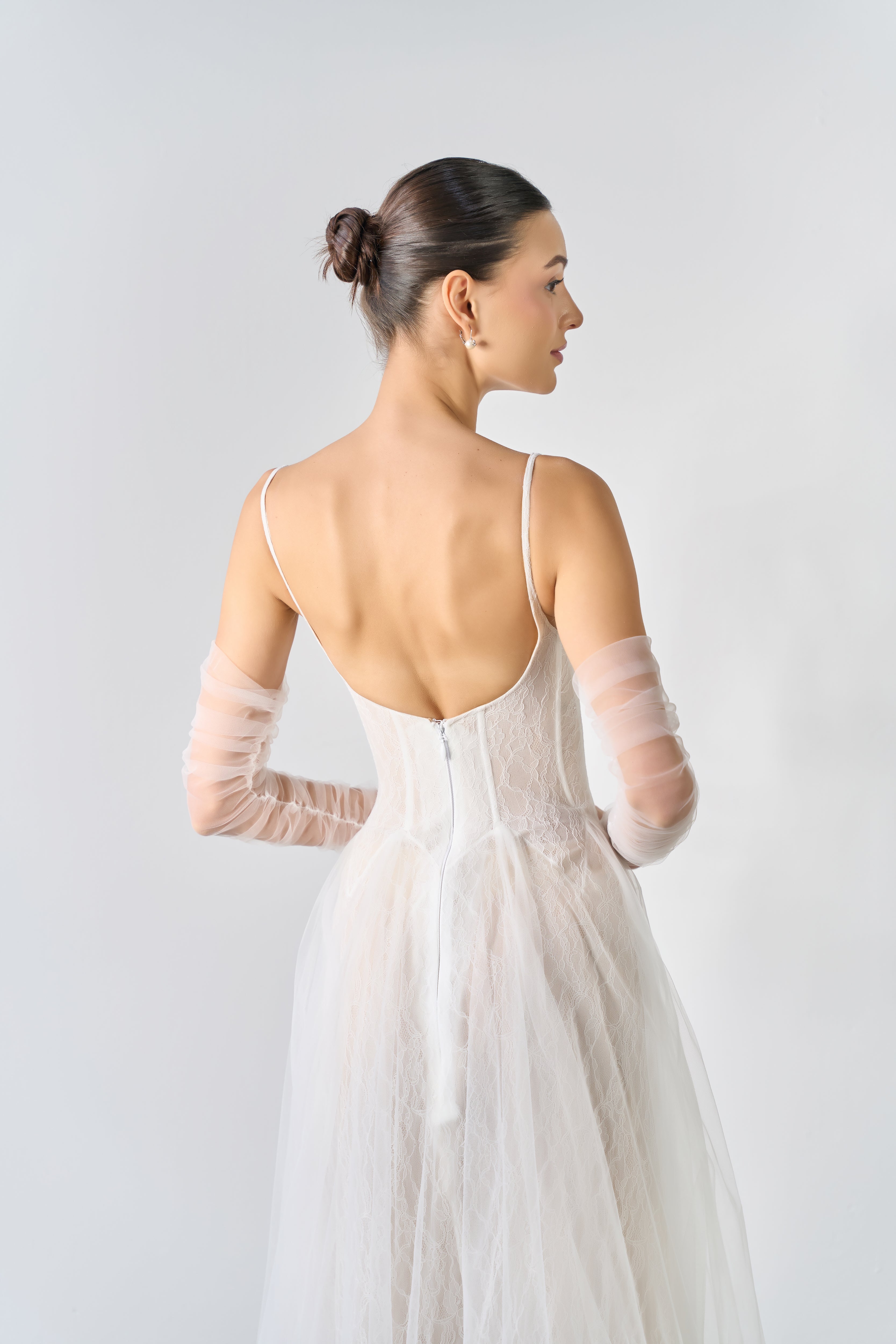 Starry Illusion Corset Bridal Gown by Idina Bride | Luxury Designer Dress in Stock / Ivory / 4 Starry Illusion Corset Bridal Gown by Idina Bride | Luxury Designer Dress in Stock / Ivory / 4